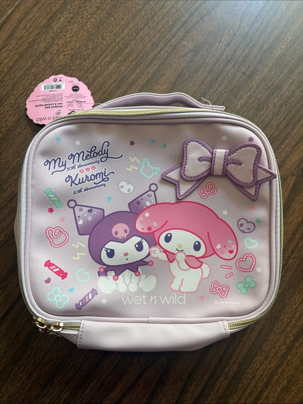 NEW Wet n Wild My Melody & Kuromi Pink Travel Makeup Bag NWT